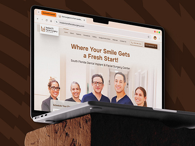 Case Study: Implant & Facial Surgery Center Website Redesign brown color dental design doctor facial health implant medical minimalistdesign modern patient professional redesign responsive surgery ui ux warm website