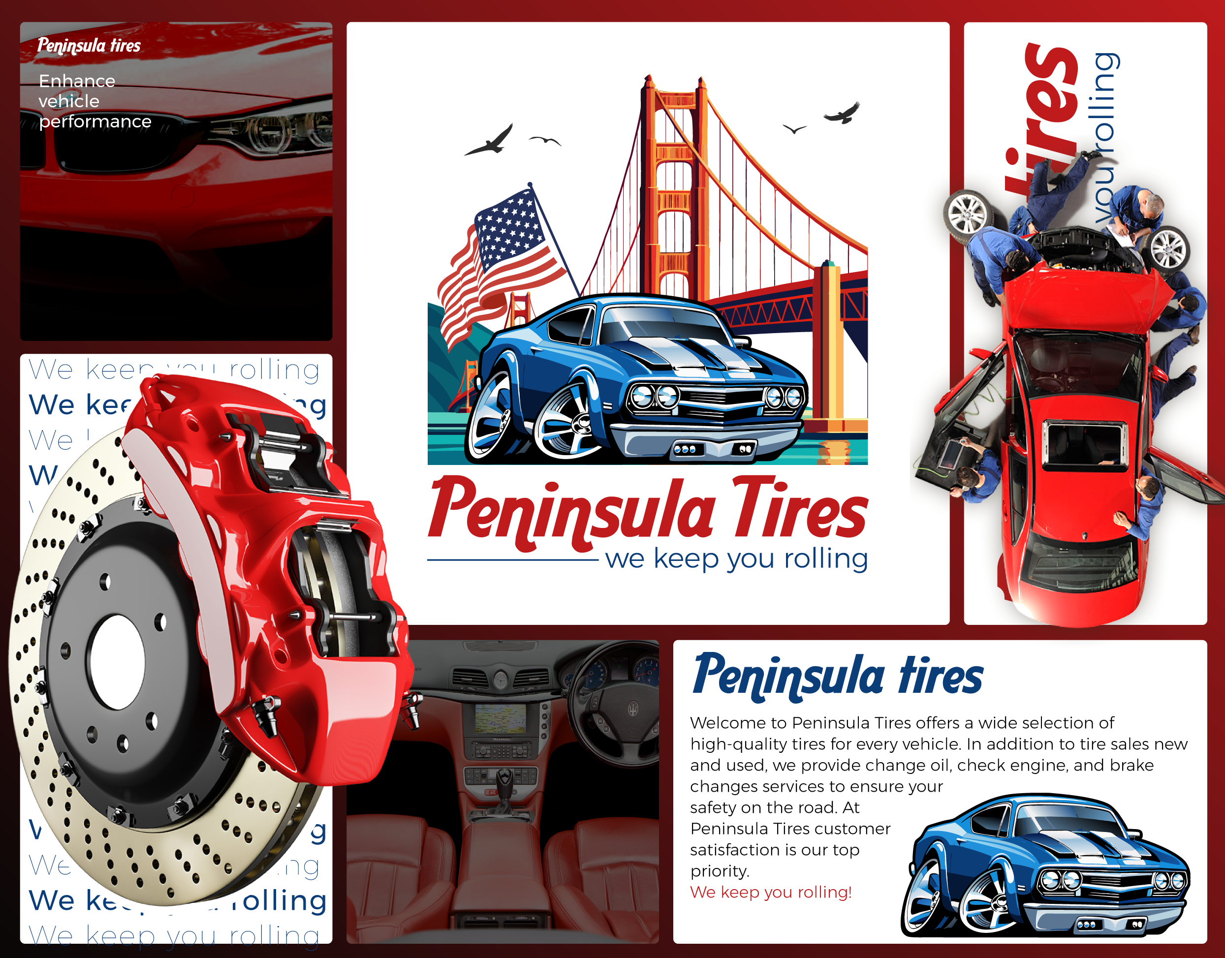 Automotive tires Logo design | Peninsula Tires auto repair automotive brand identity branding design graphic design logo logo design peninsula tire logo tires tyre vehicle visual wheel logo