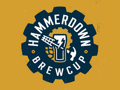 Hammerdown Brew Cup badge beer branding design logo