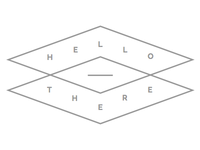 Hello There clean geometric graphic design design greeting minimal modern