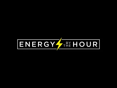 Energy By The Hour branding energy flat lightning logo logotype twinoaks
