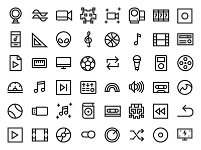 Windows 10 Multimedia Icons ai free freebie icons illustrator multimedia svg vector win10 windows 10