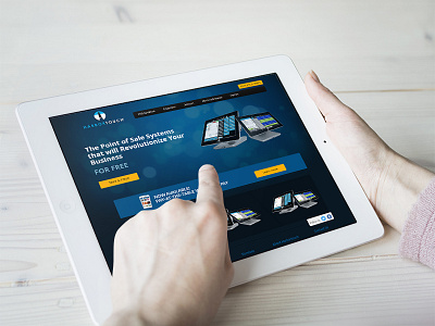 Website Design for US Based POS Company blue company corporate ecommerce online pos store usa website