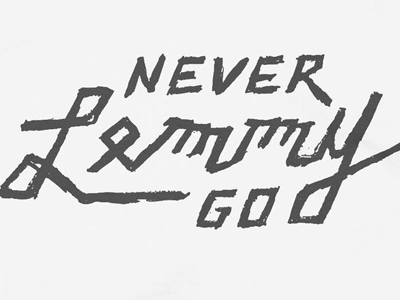 Lemmy gif cottonbureau lemmy lettering metal motorhead music pun rock tribute type