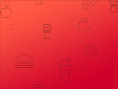 Icon Pattern apple donut drinks gradient hamburger icons line art pattern