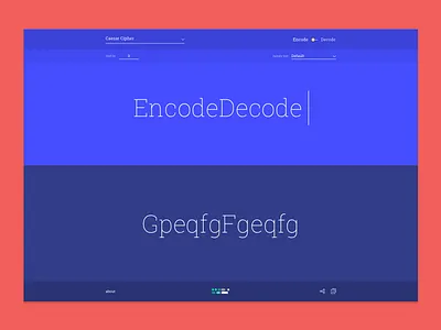 EncodeDecode ciphers decode encode input minimal translate typography