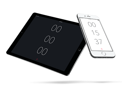 Minimal Stopwatch iOS App app code design ios ipad iphone itunes stopwatch swift ui xcode