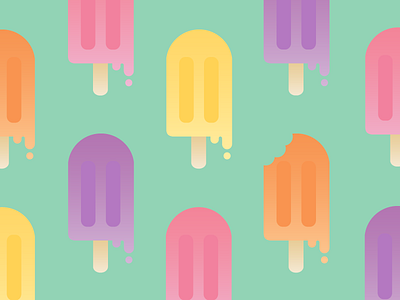 Popsicle Pattern flat gradient icon illustration pattern popsicle spring summer
