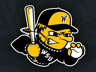 Shockers Baseball Rebrand baseball kansas logo rebrand shockers sports wichita wsu