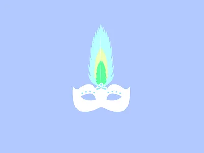 Masquerade! flat design icon illustration mask masquerade vector