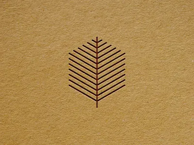 Square Leaf cell digital geometric leaf lines logo square symbol symetric