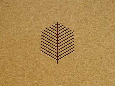Square Leaf cell digital geometric leaf lines logo square symbol symetric