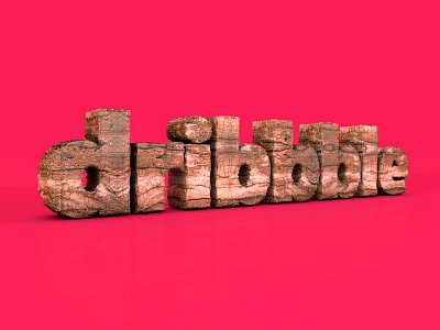 dribbble in wood c4d cinema4d dribbble experiment realistic render wood woodtexture