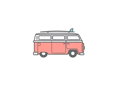 Camper Van camper van cars graphics illustrations surf