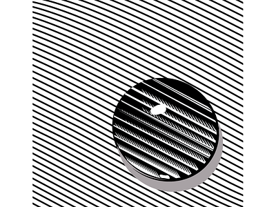 Water drop on the goose feather ) black and white linear monochrome packaging vintage