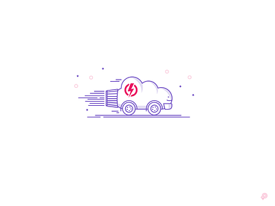 Cloud Car car cloud fast icon illustration lines