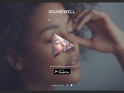 Music App Download Landing Page clean download google play landing page music ui ux website