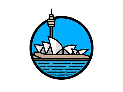 Sydney Opera House australia building flat icon illustration landmark opera house sydney