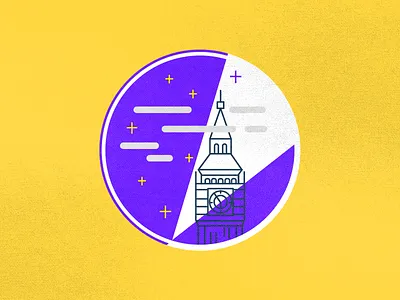 London at Midnight icon illustration illustrator london minimal vector