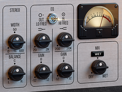 BIAS FX UI 3d audio effect knob metal plugin ui ux vst