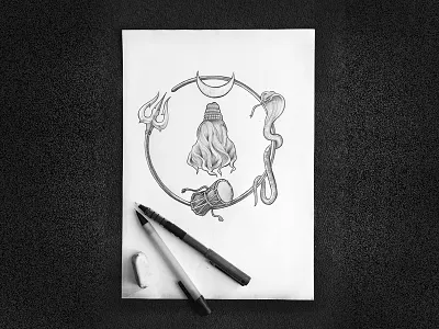 Ink hatching mythology pencil shading sketch tattoo