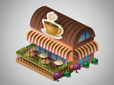 Coffee icon illustrator isometric store vector