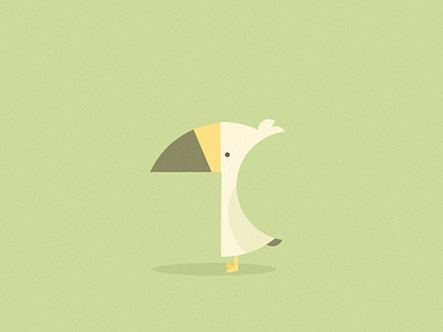 Baby Seagull bird illustration nursery seagull