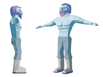 Character WIP – Daily Model 38/366 3d 3d illustration beard cg cgi character design illustration low poly modeling ocean rendering