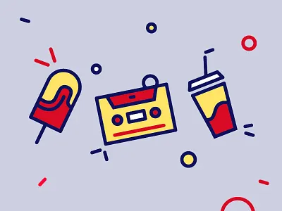 So Summer :) flat flat design icon icons illustration minimal outline retro vector