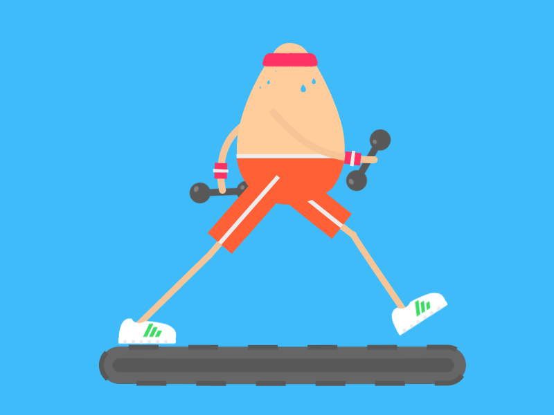 Eggsercise barbell easter egg exercise fitness gym rubber hose running sweat training treadmill