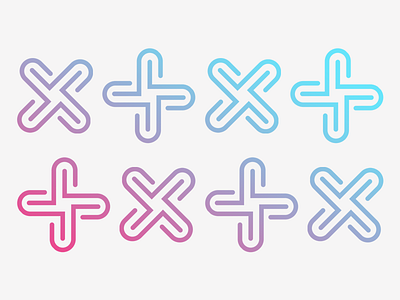 x+x+ brand design gradient marketing x