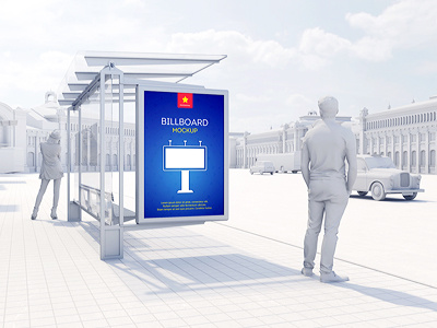 Billboard Poster Mockup adv advertising banner billboard branding city ad display flyer identity mock up outdoor poster