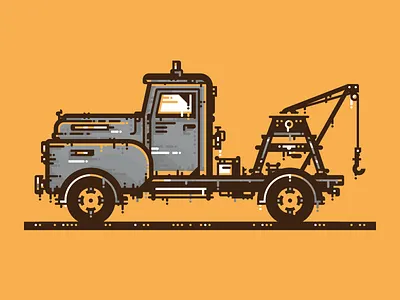 old wrecker bolt extinguisher flat design geometric hook metal retro vehicle wrecker