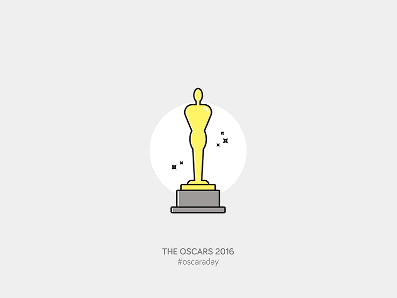 The Oscars 2016 cinema design icon illustration oscars vector