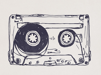 Daily Drawing 30 brush pen cassette dailydrawing illustration nicholas nocera poster sketch