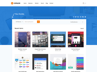 Catalog Marketplace Site Template app app showcase bootstrap catalog html5 marketplace showcase website showcase