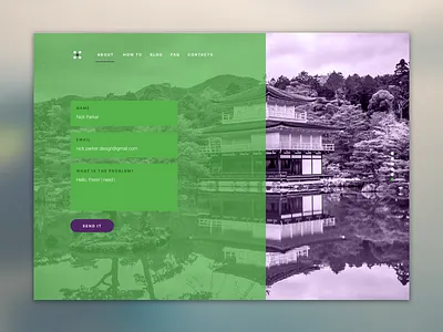 Nick Parker Daily UI #23 contacts daily design email inspiration landing ui web