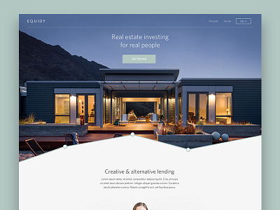 Equidy Concepting clean home real estate ui