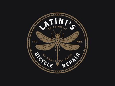 Latini's bicycle repair bicycle dragonfly repair retro rustic vintage