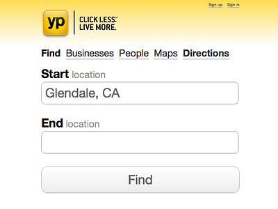 Yp Lite - Directions search white yellow yellow pages yp yp lite