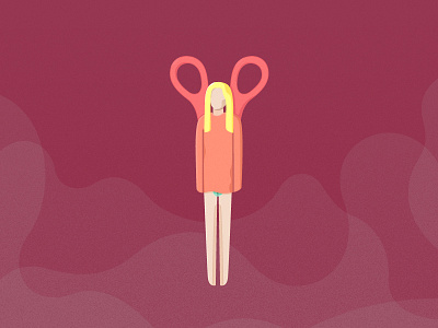 Scissors angel dream illustration scissors vector