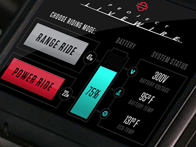 Harley Davidson LiveWire UI Concept