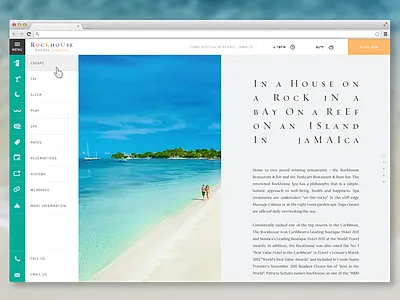 Beachfront Resort beach clean hotel landing minimal scroll travel ui ux web