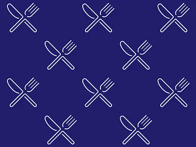 Dinner Pattern design fork graphic icon knife minimal pattern