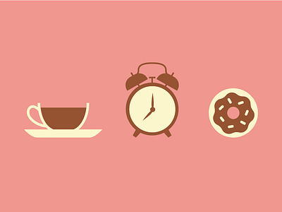 My Kind of Morning coffee doughnut flat illustration vector