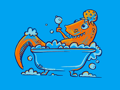 Rubba Dub Dub bubbles dinosaur tub