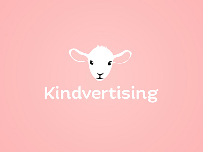 Kindvertising Logo advertising illustrator kind kindvertising lamb logo pink white