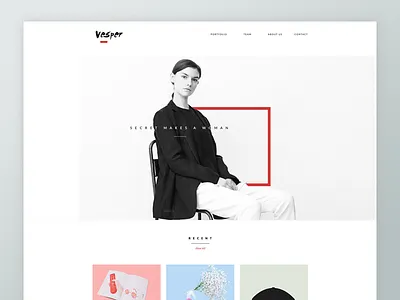 Vesper Landing Page clean design material web