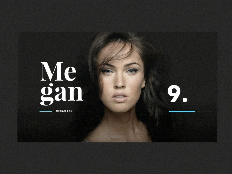 B/beauty Profile actress animation article content design gif interaction megan fox principle sidebar