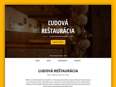 Ľudová Reštaurácia bootstrap cms get simple onepage restaurant simple